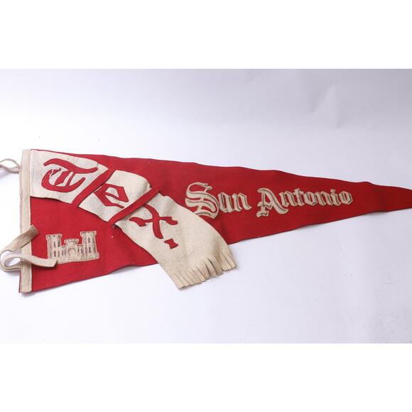 San Antonio Texas, Pennant, Red-White, Banner, 31 inches, Retro, Sports,SHC-039 - Picture 1 of 2